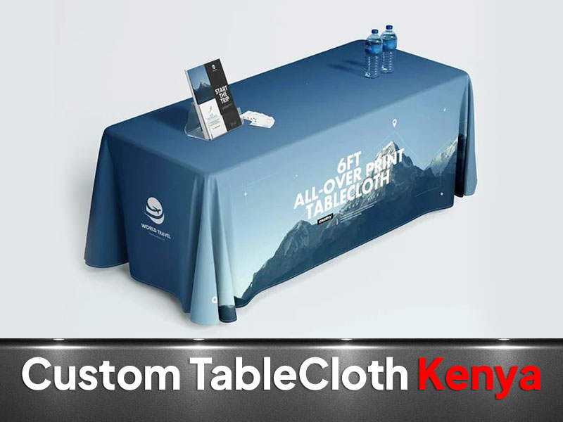 Branded Table Cloths printing and branding in Nairobi by VS Kenya Designs