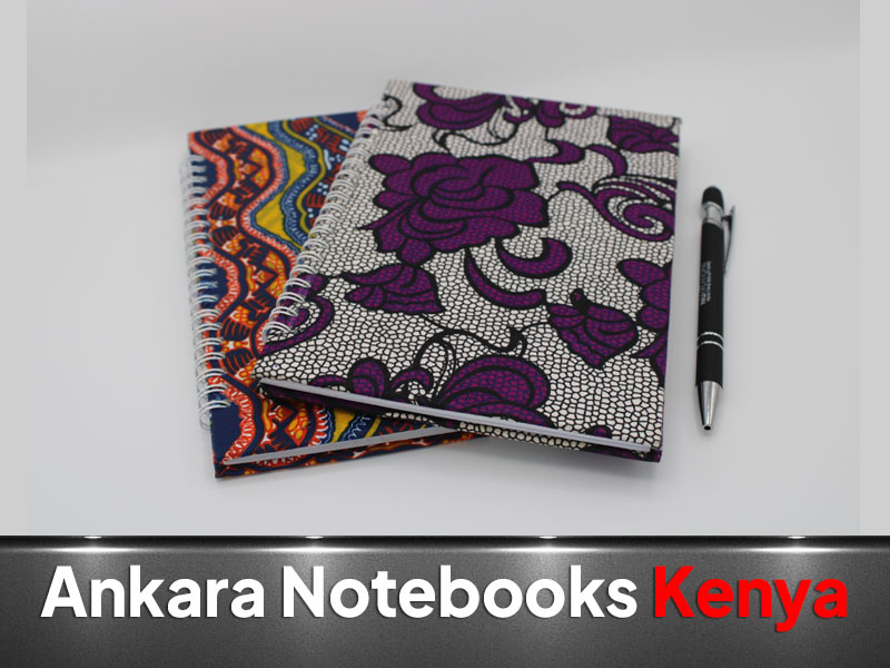 Kitenge Notebooks printing and branding in Nairobi by VS Kenya Designs