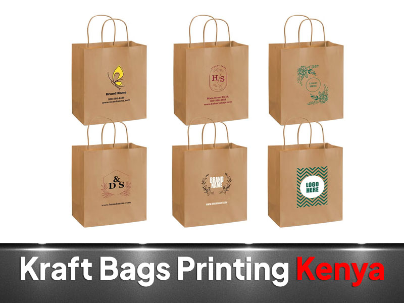 Kraft Bags printing and branding in Nairobi by VS Kenya Designs