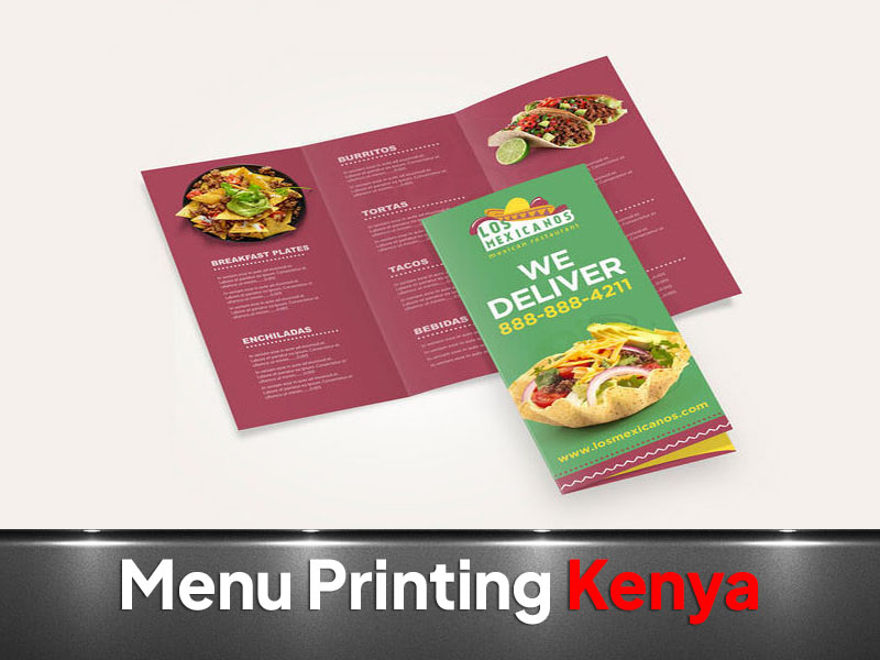 Menu Printing printing and branding in Nairobi by VS Kenya Designs