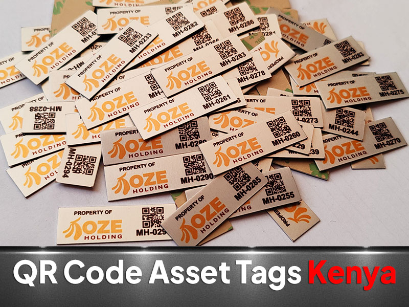 QR Code Asset Tags printing and branding in Nairobi by VS Kenya Designs