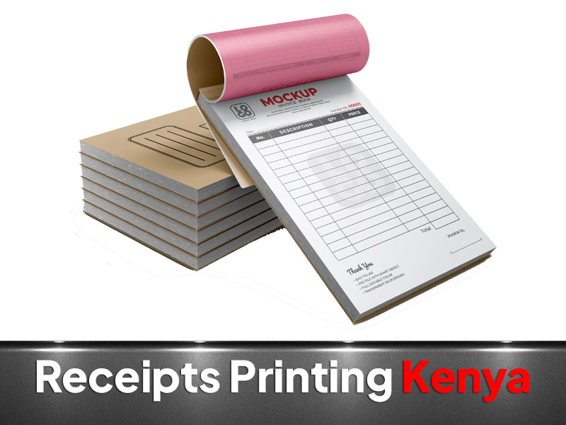 Receipt Books printing and branding in Nairobi by VS Kenya Designs