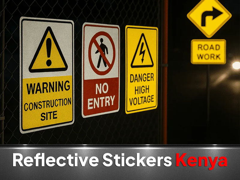 Reflective Stickers printing and branding in Nairobi by VS Kenya Designs